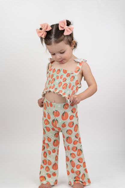 PEACHY-KEEN DREAM SMOCKED FLARE SET