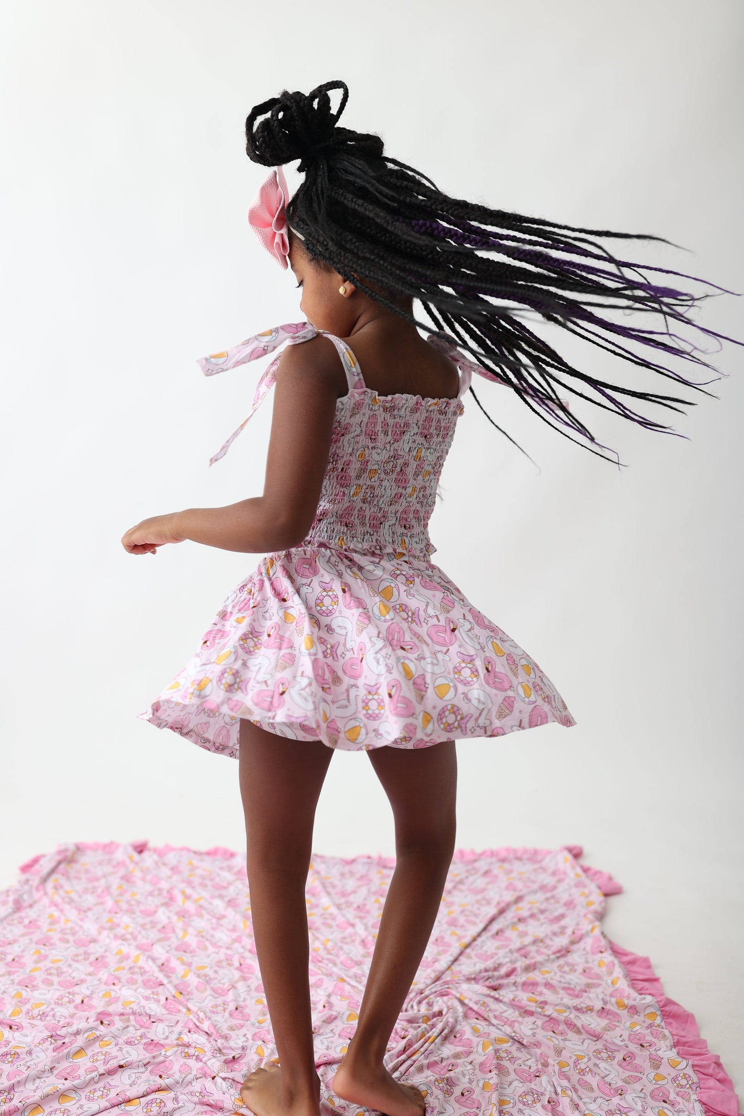 EXCLUSIVE GIRLS JUST WANNA HAVE SUN DREAM SMOCKED SKORT SET