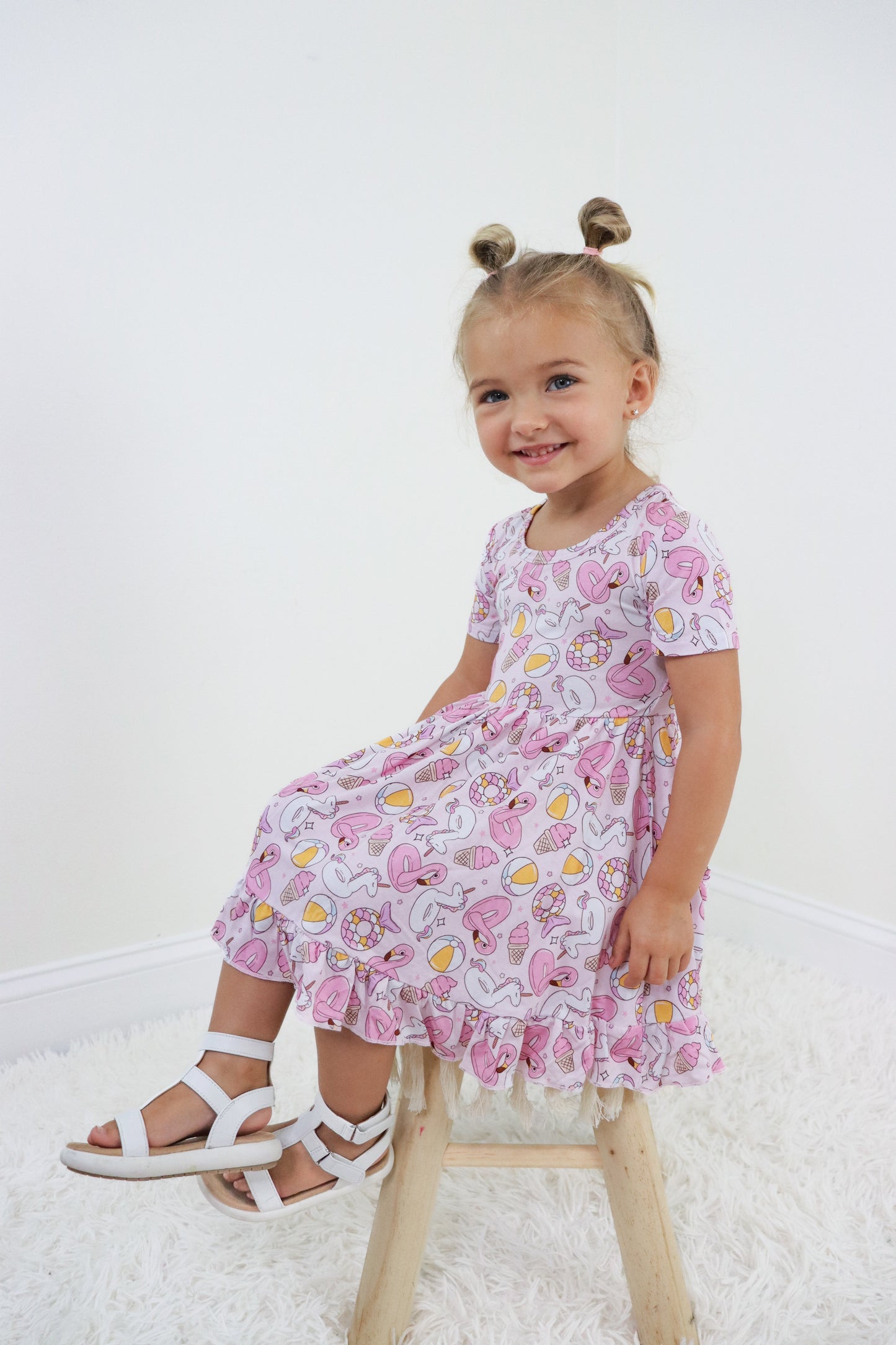 EXCLUSIVE GIRLS JUST WANNA HAVE SUN DREAM RUFFLE DRESS