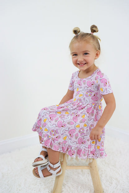 EXCLUSIVE GIRLS JUST WANNA HAVE SUN DREAM RUFFLE DRESS