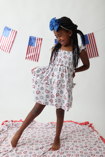 PORTER IN THE USA DREAM SMOCKED BABYDOLL DRESS