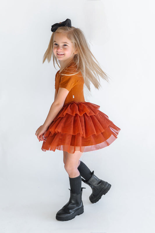 COPPER RIB DREAM TUTU DRESS