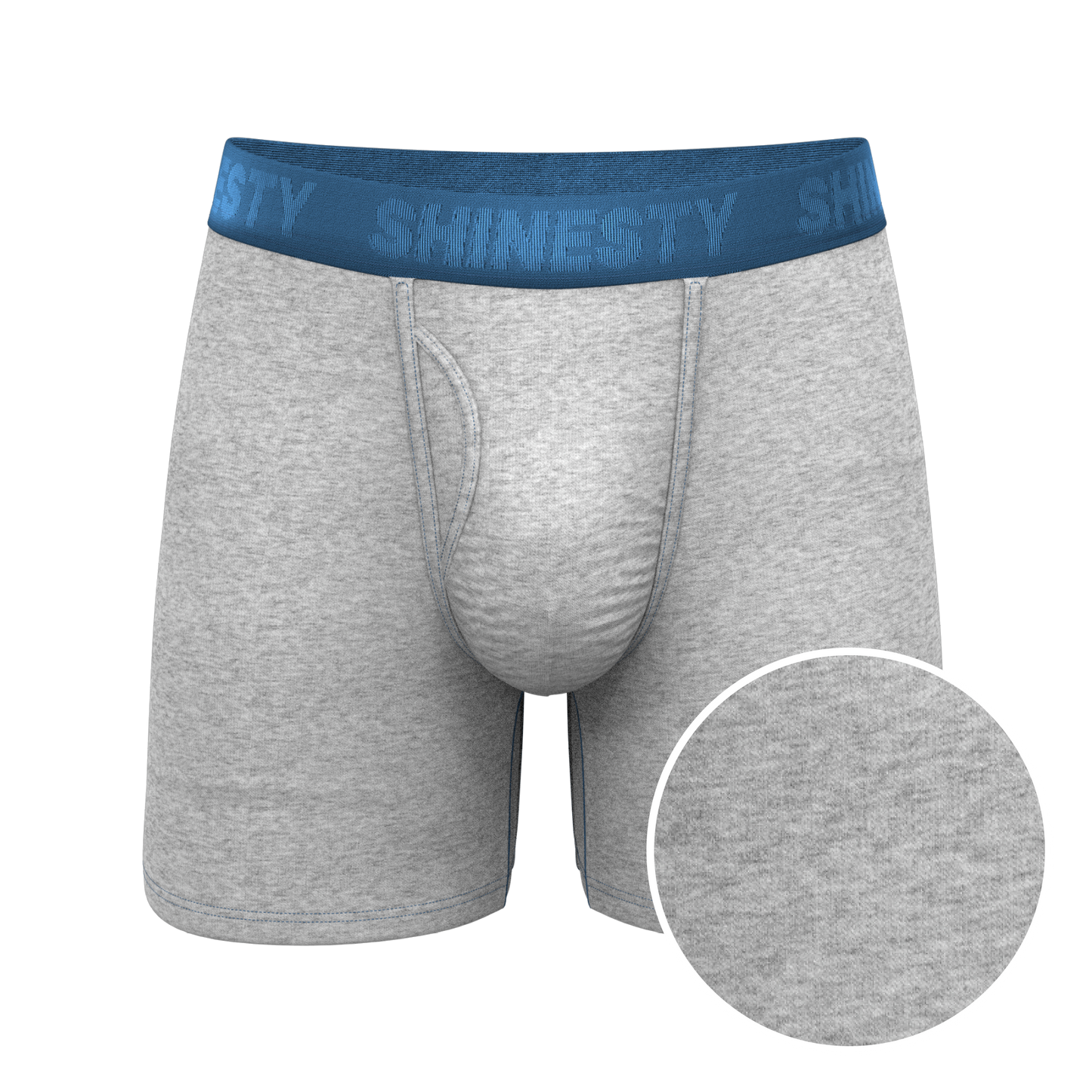 The Physical Education | Heather Grey and Blue Ball Hammock® Pouch Underwear With Fly