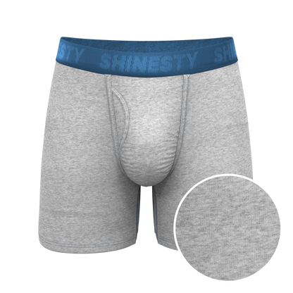 The Physical Education | Heather Grey and Blue Ball Hammock® Pouch Underwear With Fly