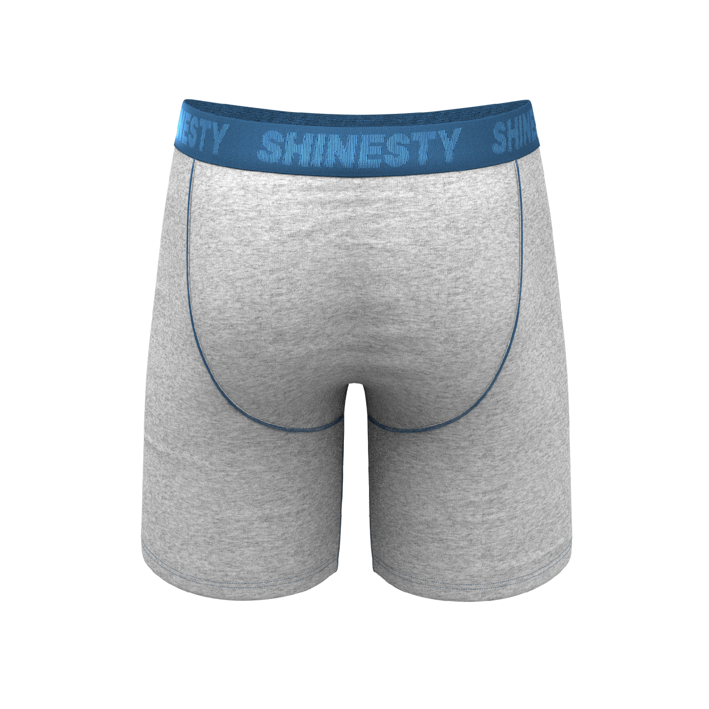 The Physical Education | Heather Grey and Blue Long Leg Ball Hammock® Pouch Underwear With Fly