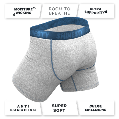 The Physical Education | Heather Grey and Blue Ball Hammock® Pouch Underwear