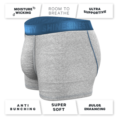 The Physical Education | Heather Grey and Blue Ball Hammock® Pouch Trunks Underwear