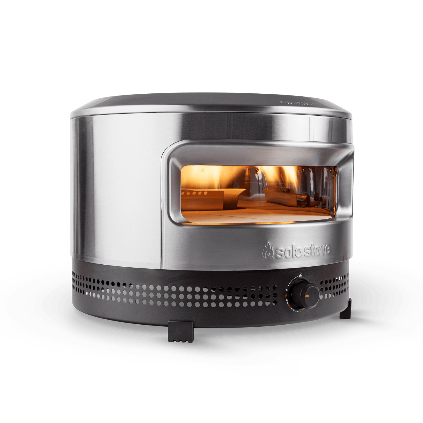 Solo Stove Pi Prime Gas Pizza Oven Outdoor | Portable, Stainless Steel Powerful Demi-Dome Heating, Cordierite Pizza Stone, Panoramic Opening, Perfect for Authentic Stone Baked Pizzas | Pizza Cooking Accessories