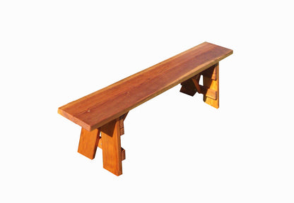 Outdoor Picnic Redwood Bench