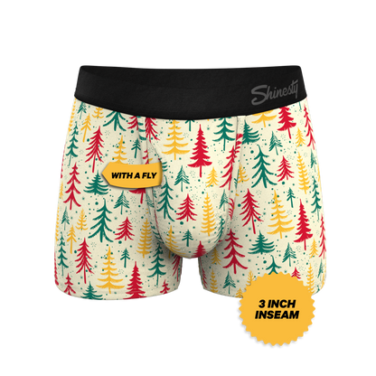 The Pine Tree Playboy | Retro Christmas Trees Ball Hammock® Pouch Trunks Underwear