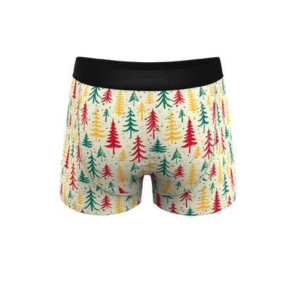 The Pine Tree Playboy | Retro Christmas Trees Ball Hammock® Pouch Trunks Underwear