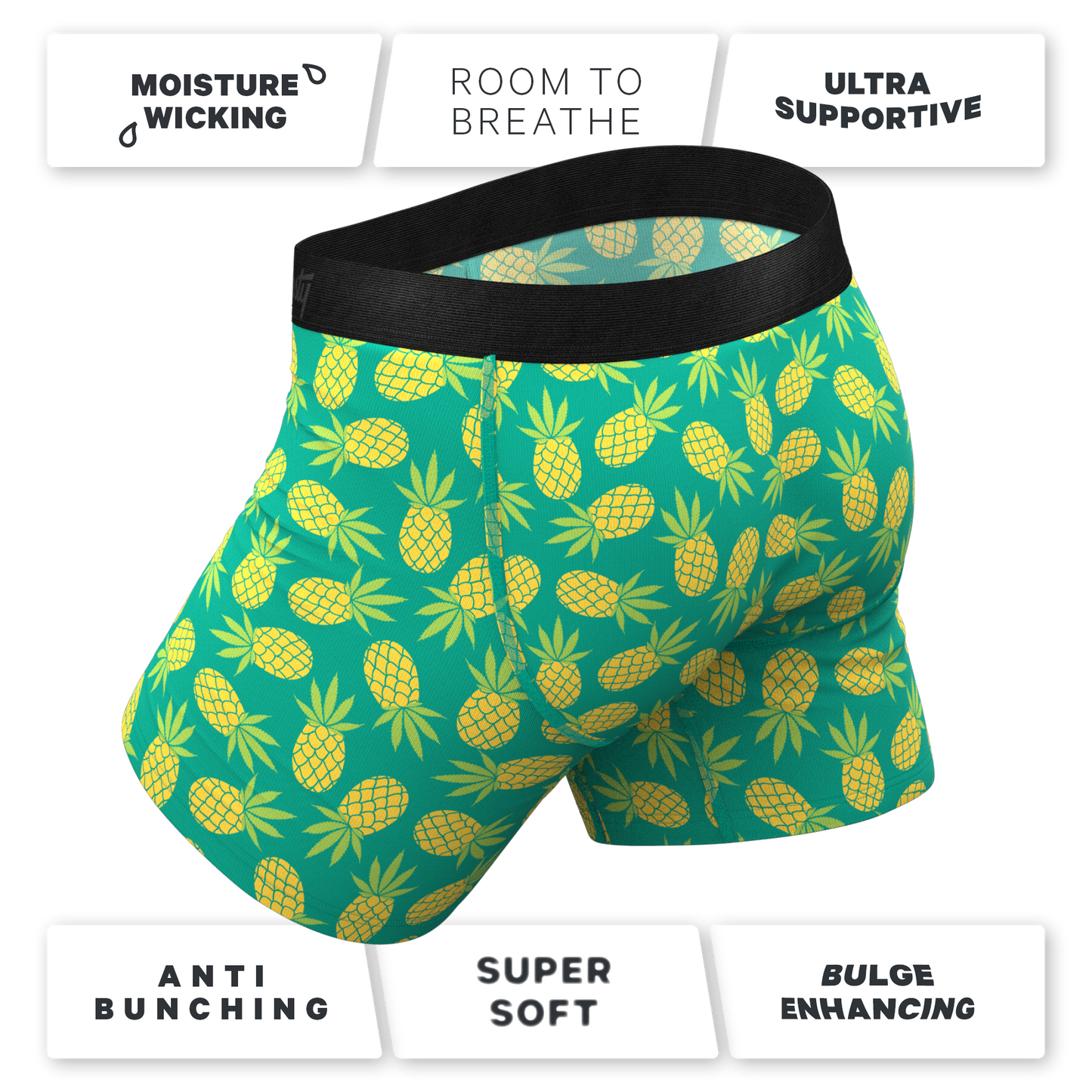 The Pineapple Express | Pineapple Ball Hammock® Pouch Underwear With Fly