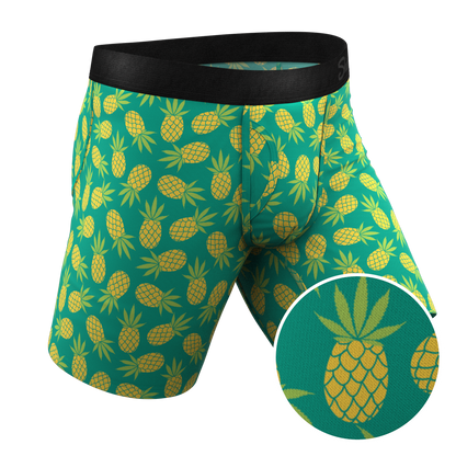 The Pineapple Express | Pineapple Long Leg Ball Hammock® Pouch Underwear With Fly