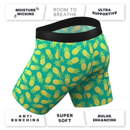 The Pineapple Express | Pineapple Long Leg Ball Hammock® Pouch Underwear With Fly