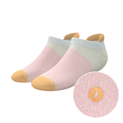 The Pinky Toes | Tri Color Block Heel Hammock™ Ankle Socks