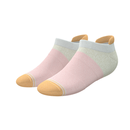 The Pinky Toes | Tri Color Block Heel Hammock™ Ankle Socks