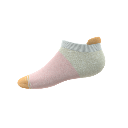 The Pinky Toes | Tri Color Block Heel Hammock™ Ankle Socks