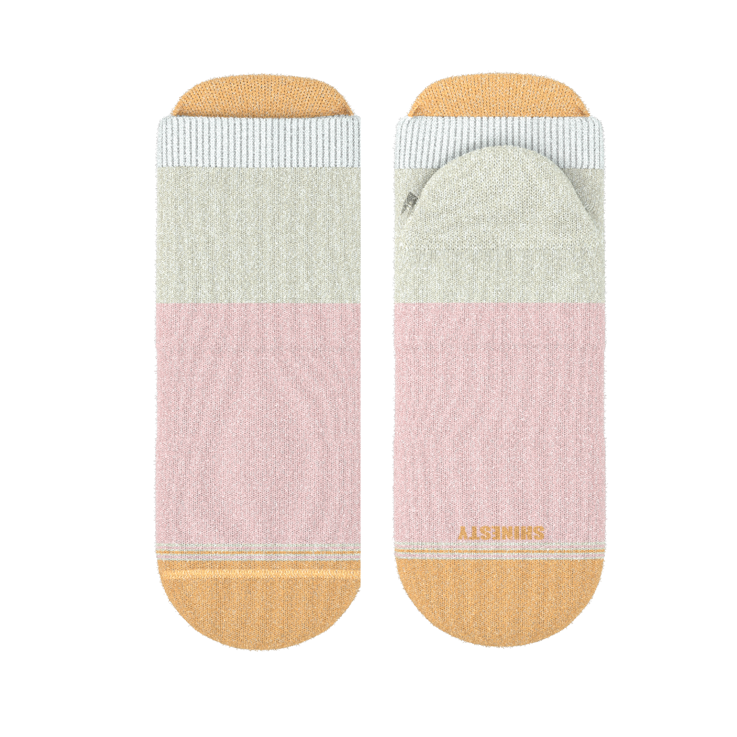 The Pinky Toes | Tri Color Block Heel Hammock™ Ankle Socks