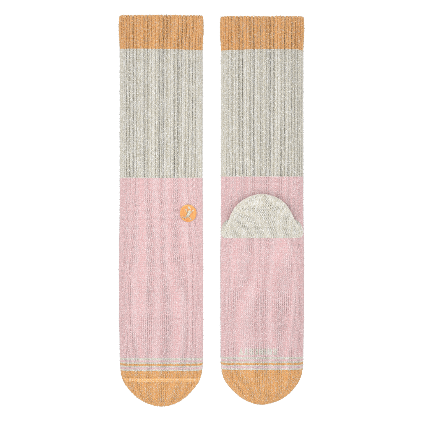 The Pinky Toes | Tri Color Block Heel Hammock™ Crew Socks