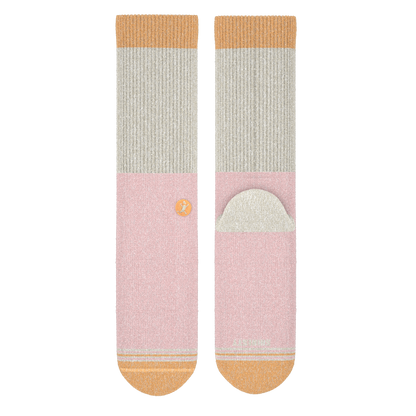 The Pinky Toes | Tri Color Block Heel Hammock™ Crew Socks