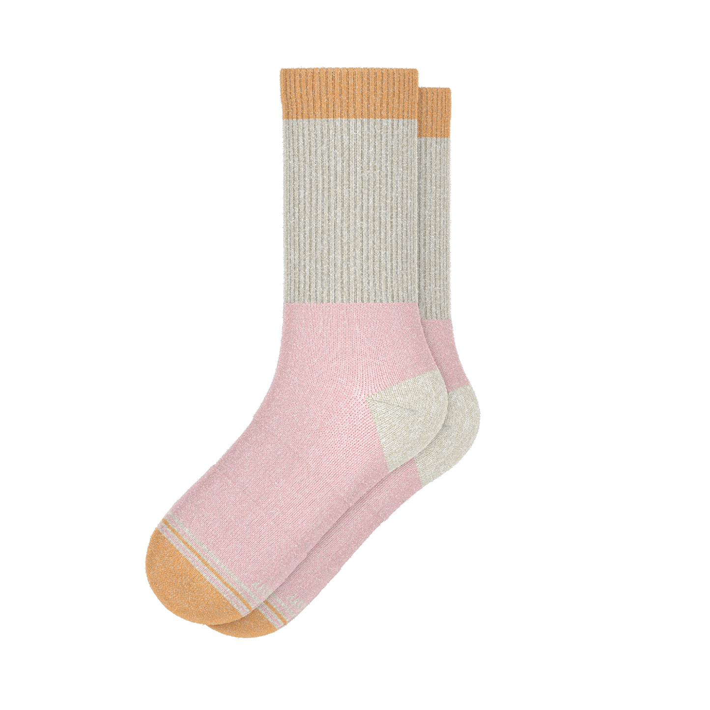 The Pinky Toes | Tri Color Block Heel Hammock™ Crew Socks