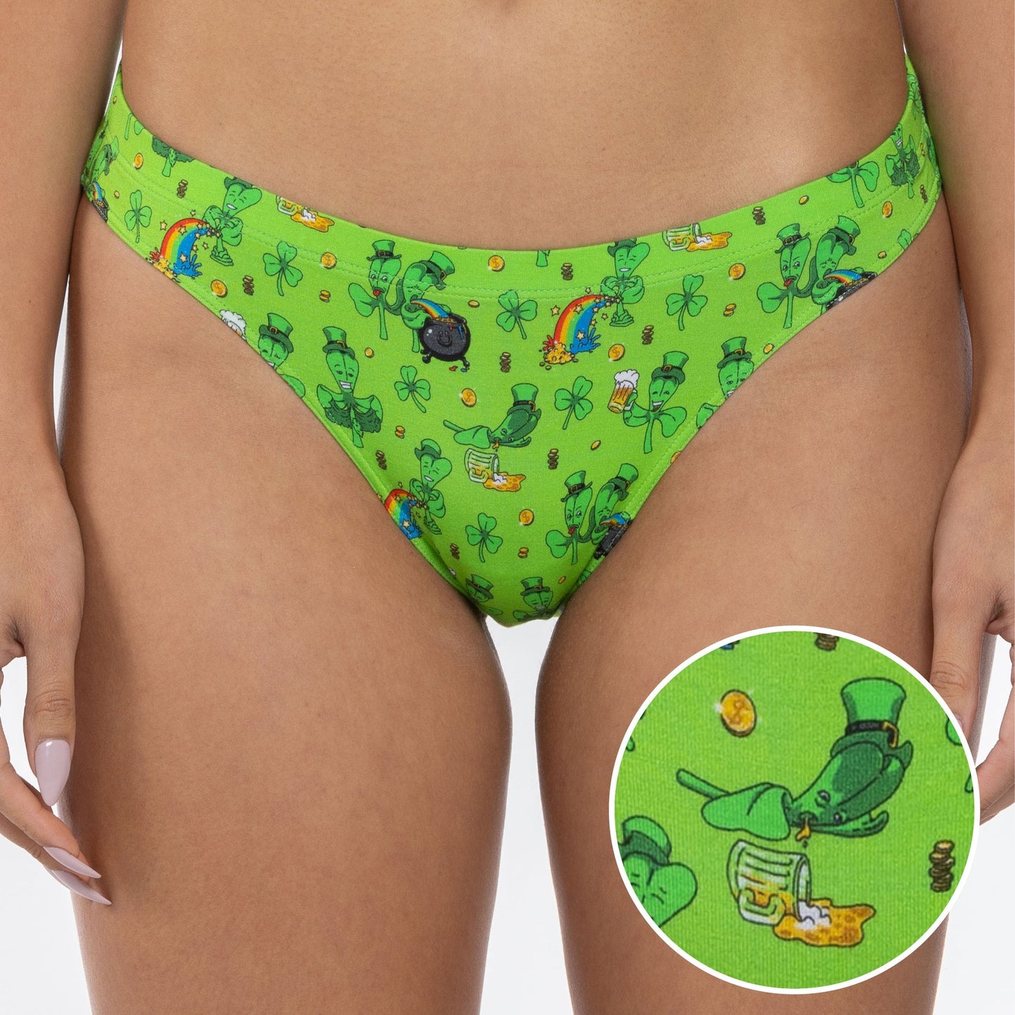 The 3 Leafs To The Wind | St. Patrick's Day Clovers Modal Bikini Underwear