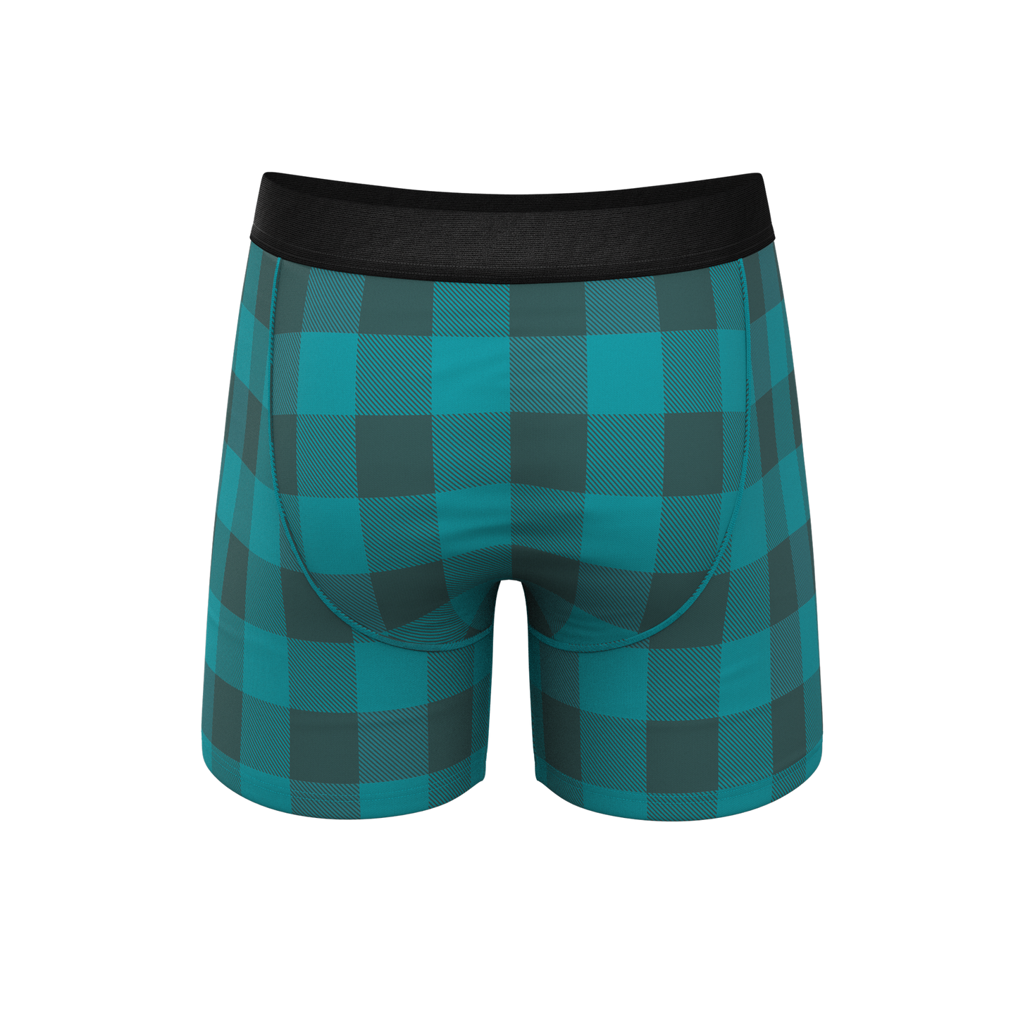 The Plaid And Simple | Green Buffalo Check Ball Hammock® Pouch Underwear With Fly