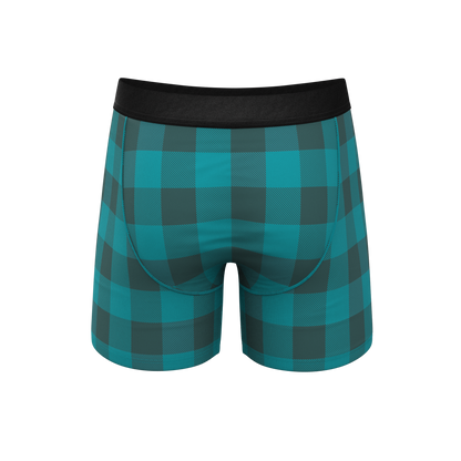 The Plaid And Simple | Green Buffalo Check Ball Hammock® Pouch Underwear With Fly