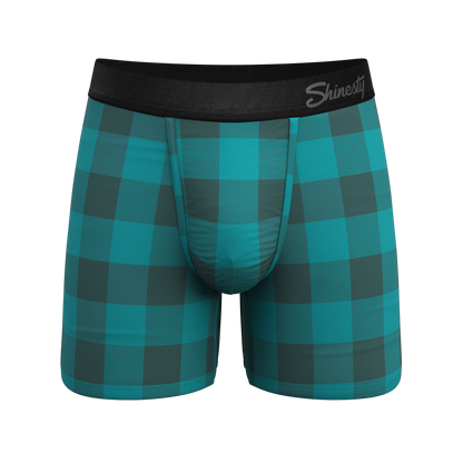 The Plaid And Simple | Green Buffalo Check Ball Hammock® Pouch Underwear