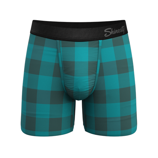 The Plaid And Simple | Green Buffalo Check Ball Hammock® Pouch Underwear