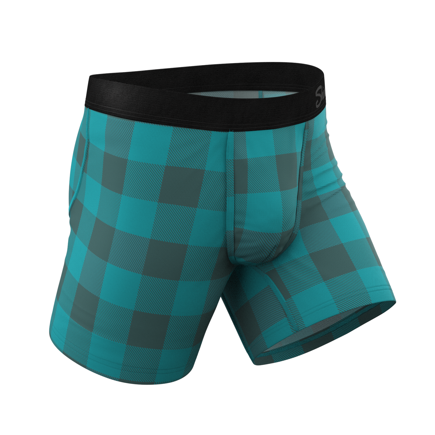 The Plaid And Simple | Green Buffalo Check Ball Hammock® Pouch Underwear