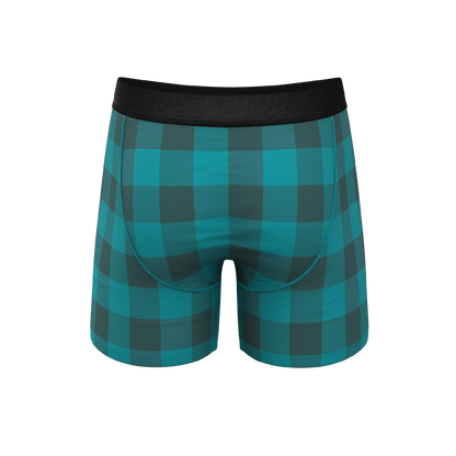 The Plaid And Simple | Green Buffalo Check Ball Hammock® Pouch Underwear