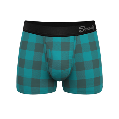 The Plaid And Simple | Green Buffalo Check Ball Hammock® Pouch Trunks Underwear