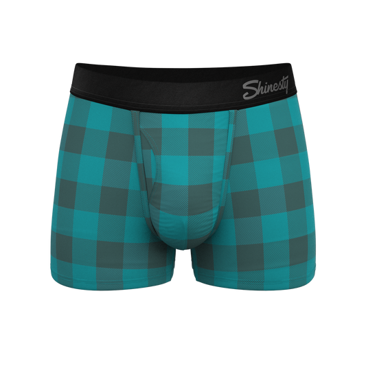 The Plaid And Simple | Green Buffalo Check Ball Hammock® Pouch Trunks Underwear