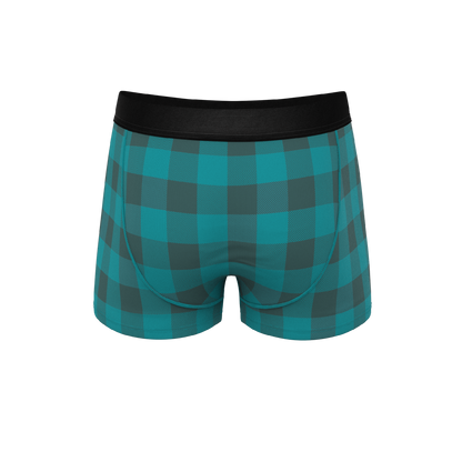 The Plaid And Simple | Green Buffalo Check Ball Hammock® Pouch Trunks Underwear