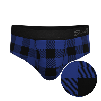 The Precious Plums | Blue Plaid Ball Hammock® Pouch Underwear Briefs