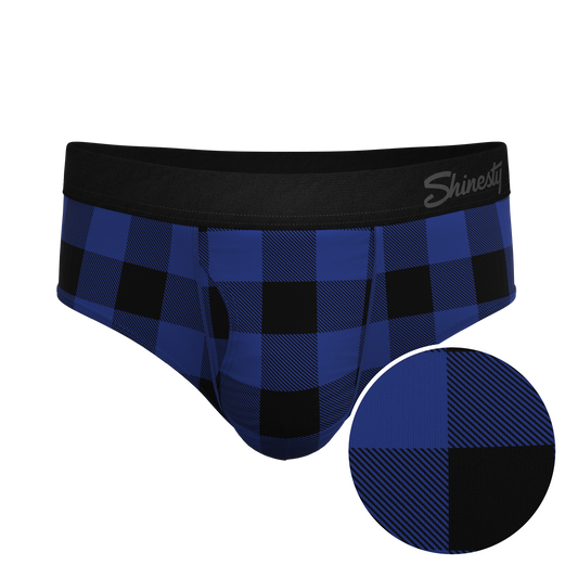 The Precious Plums | Blue Plaid Ball Hammock® Pouch Underwear Briefs