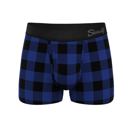 The Precious Plums | Blue Plaid Ball Hammock® Pouch Trunks Underwear