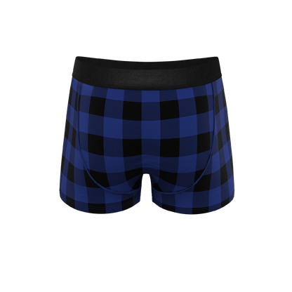 The Precious Plums | Blue Plaid Ball Hammock® Pouch Trunks Underwear