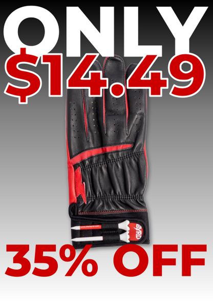 THE BYRD GOLF GLOVE - Black/Red