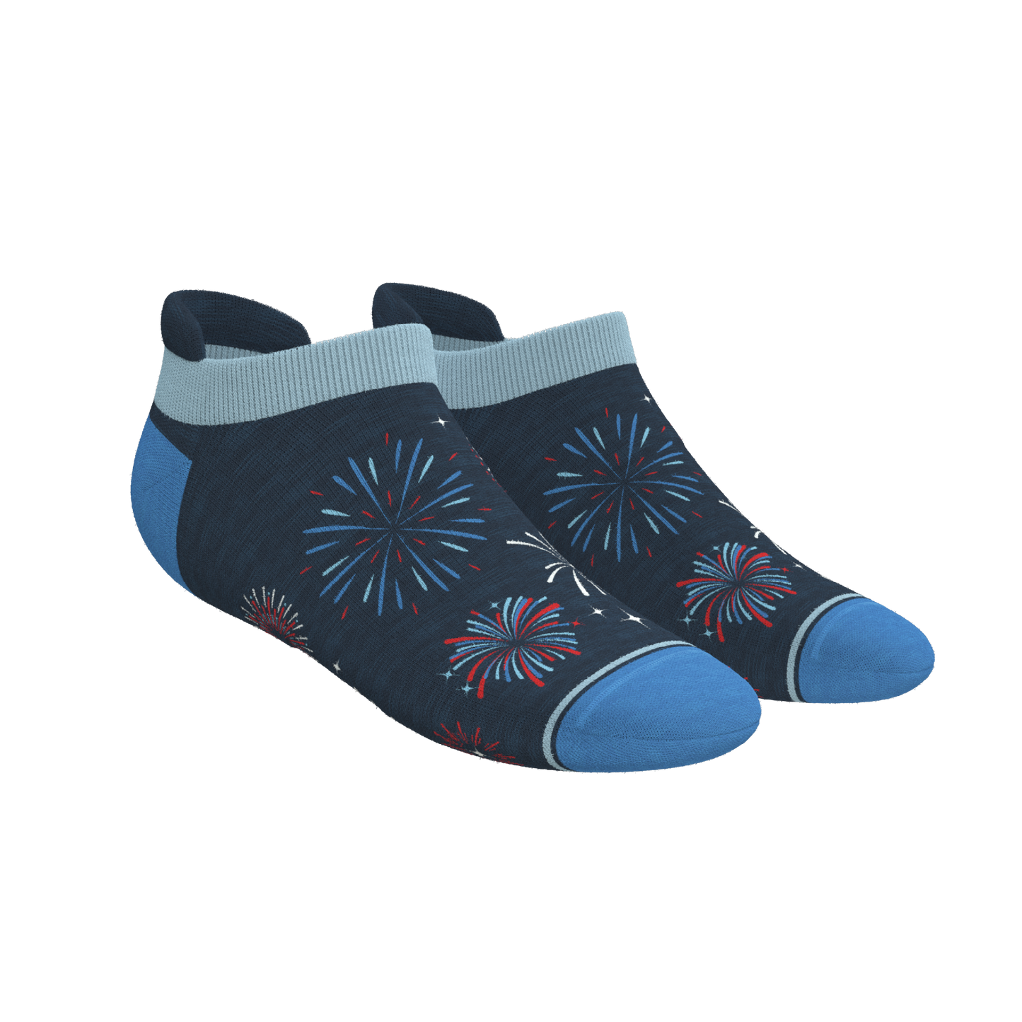 Solid and Pattern Mix Pack | Firework and Solids Heel Hammock™ Ankle Socks 3 Pack