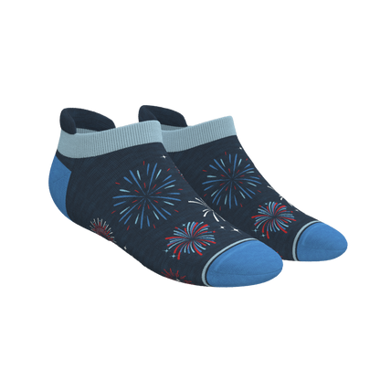 Solid and Pattern Mix Pack | Firework and Solids Heel Hammock™ Ankle Socks 3 Pack