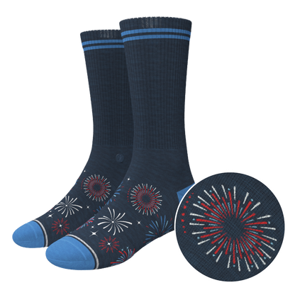 The Pyrotecnips | Naughty Fireworks Heel Hammock™ Crew Socks