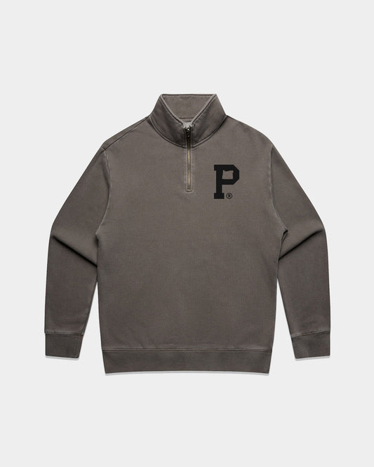 Essential "P" Quarter Zip - Faded Grey