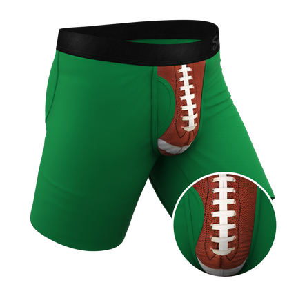 The Quarterback Sack | Football Long Leg Ball Hammock® Pouch Underwear With Fly