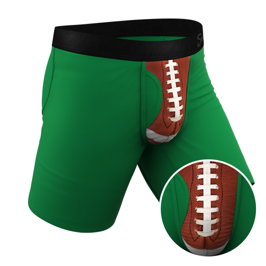 The Quarterback Sack | Football Long Leg Ball Hammock® Pouch Underwear With Fly