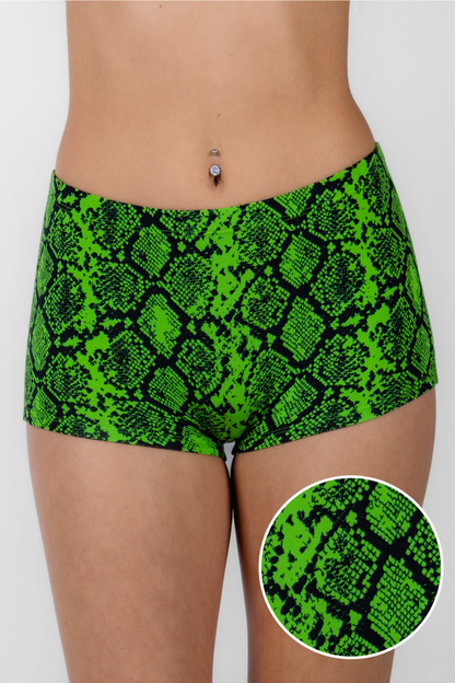 The Queen Cobra | Snakeskin Modal Boyshort Underwear