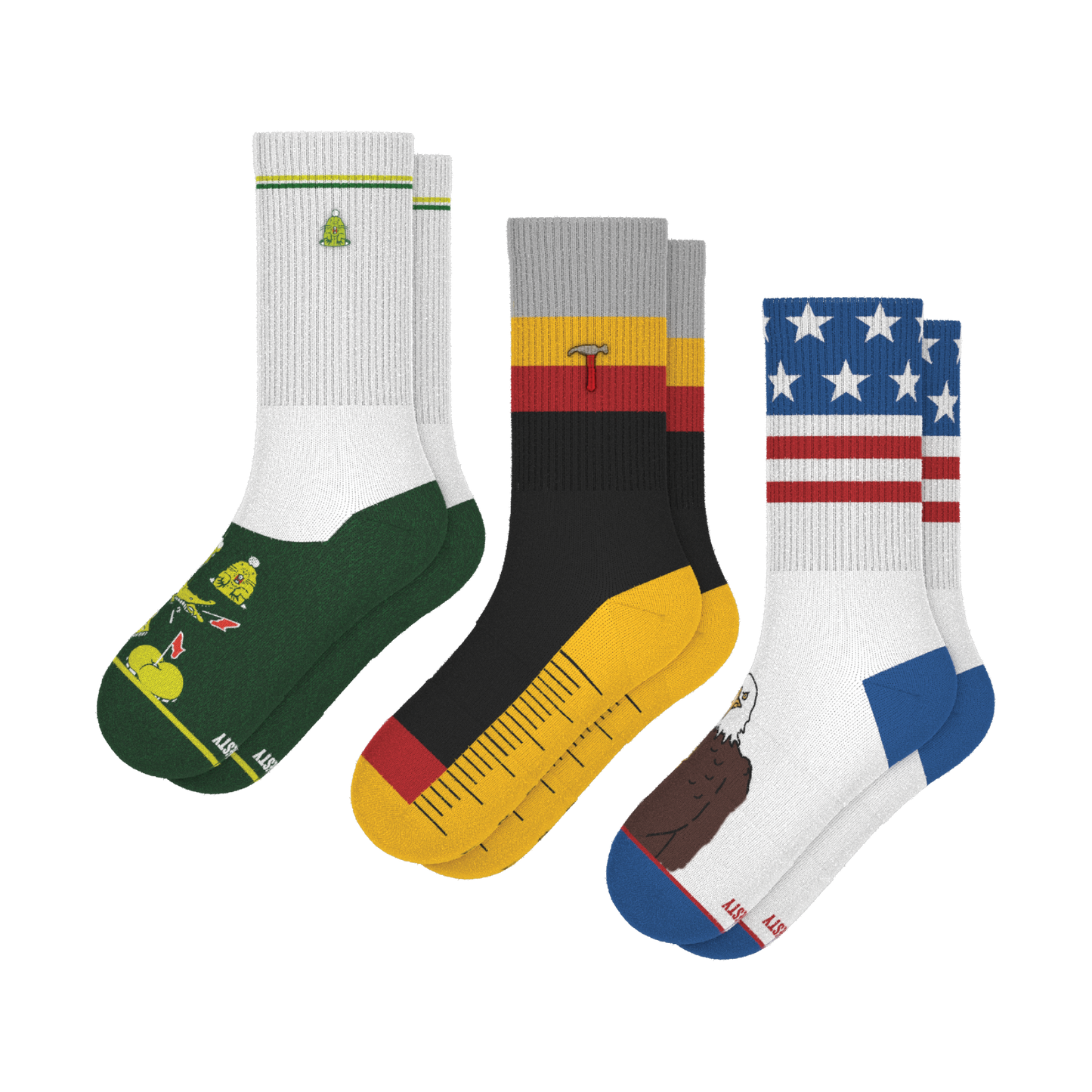 The Quintessential | Heel Hammock™ Crew Socks 3 Pack