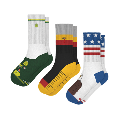 The Quintessential | Heel Hammock™ Crew Socks 3 Pack