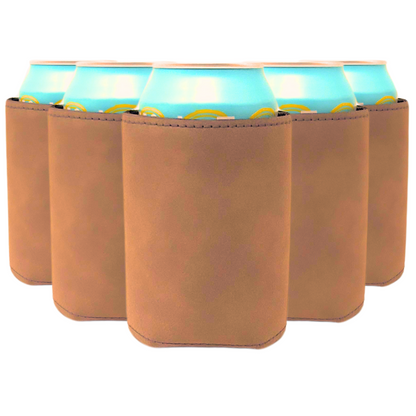 Standard-Size Leatherette Can Coolers